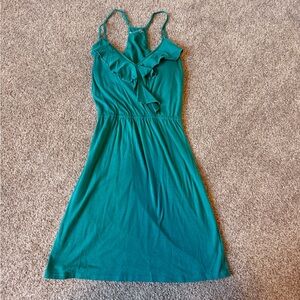 Victoria Secret Bra Too Teal Ruffle Dress